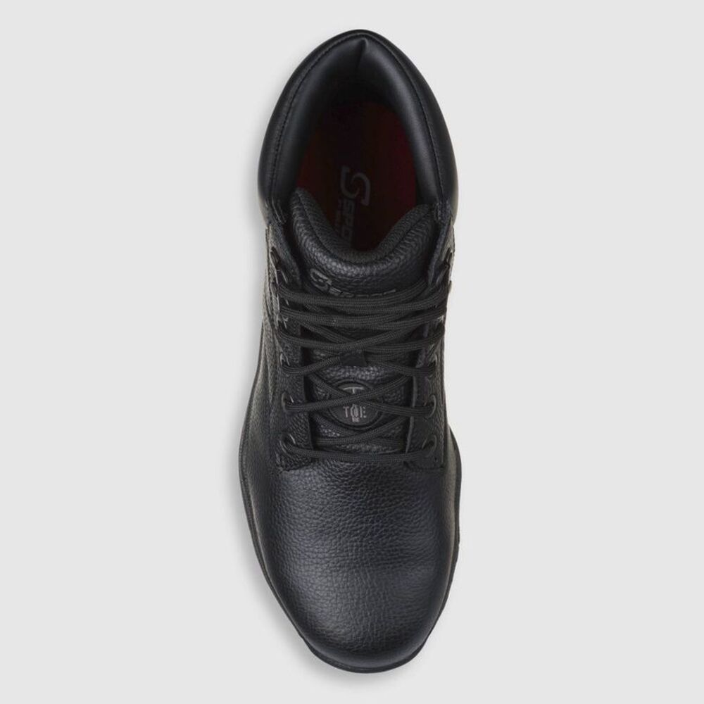 S SPORT BY SKECHERS -  Men's Steel Toe Leather Work B Black - Picture 3 of 4